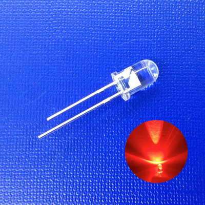 T1 3/4 5mm Đỏ phát ra màu sắc 5mm LED Diode Trắng đầu tròn cho tín hiệu biến