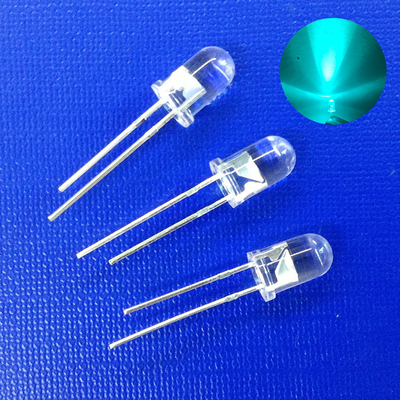Đèn đèn giao thông 5mm LED chống gỉ màu xanh lá cây màu sắc rõ ràng ống kính đắm 500nm dây vàng cho tín hiệu băng ngang