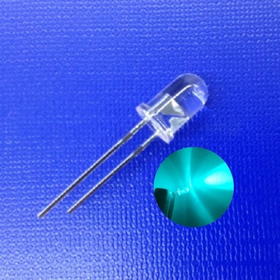 500nm Màu xanh xanh 12900mcd - 13800mcd Đèn LED cường độ cao 5mm cho đèn giao thông an toàn