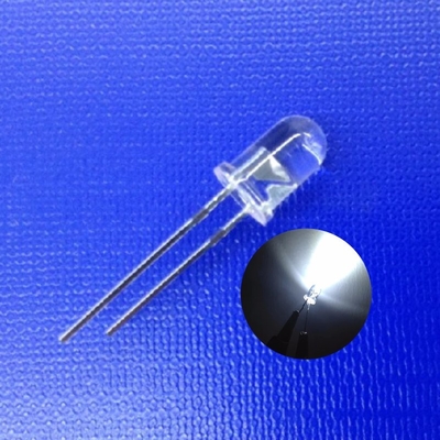 5mm 9000K màu trắng siêu sáng 22000MCD tròn rõ ràng ống kính vàng dây liên kết cho đèn giao thông