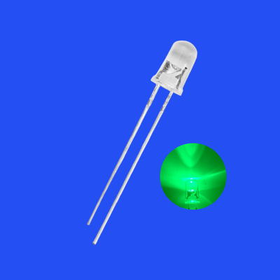 5mm 1.5Hz 12V 1/6 chu kỳ hoạt động Màu xanh 515-525nm 5000-7000mcd Tròn đầu kháng điện LED nhấp nháy tích hợp