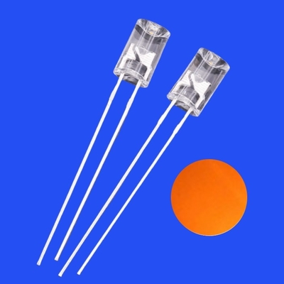 5mm 1.5Hz 1/12 chu kỳ hoạt động 12V Màu cam 615nm 1200mcd 90deg kháng cự tích hợp đèn LED nhấp nháy cong không vòm
