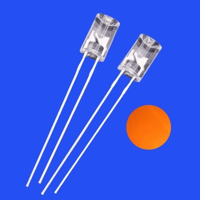5mm 2Hz 1/6 Chu kỳ hoạt động 12V Màu cam rõ ràng 600nm 1200mcd 90deg Kháng tích hợp không vòm hố đèn LED nhấp nháy