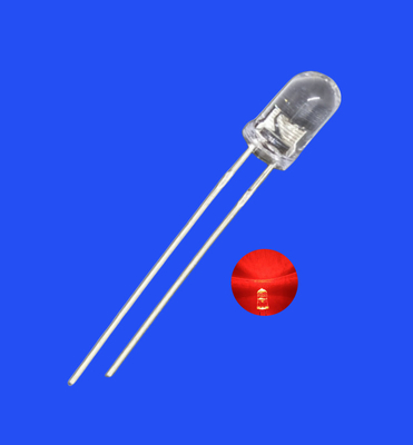 Đèn đèn nhấp nháy 5mm 3.0Hz 1/6 Chu kỳ hoạt động Màu đỏ 620nm 1200mcd Vòng Hình minh bạch Đèn nhấp nháy LED