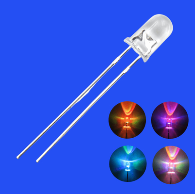 5mm RGB Full Color 3000-4000mcd Round Head Clear Lens 7 Color Fast Flashing Diode Cho đồ chơi