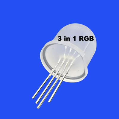 WS2812B 12mm 3 In 1 RGB Full Color Diffused Round Head 60 Degree Adressable Pixel LED Diode Cho đèn LED