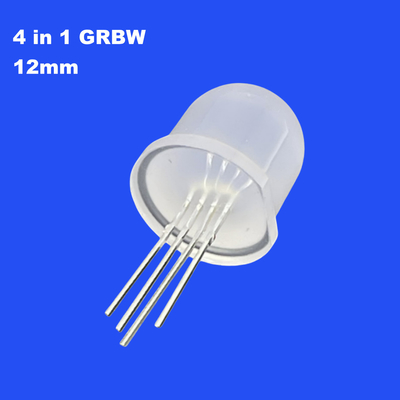 SK6812 12mm 4in1 GRGBW Full Color Diffused Round Head 60deg Adressable Pixel LED Diode cho màn hình Pixel LED